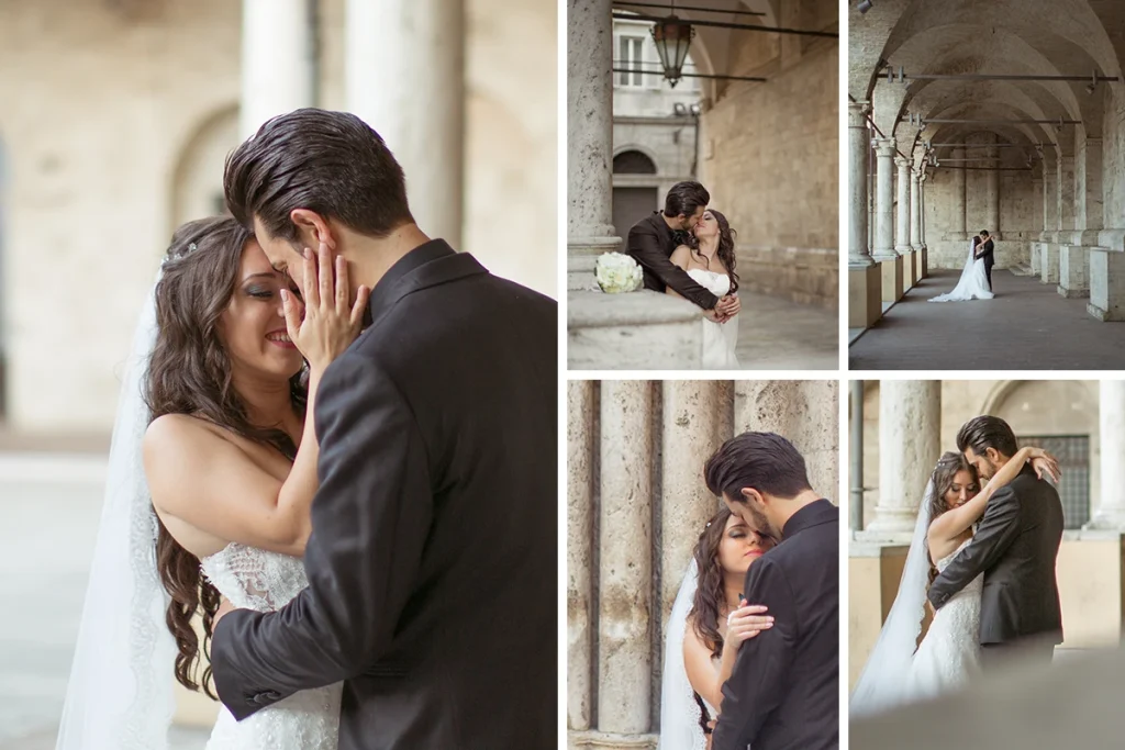 foto di matrimonio con una coppia di sposi ad Ascoli Piceno