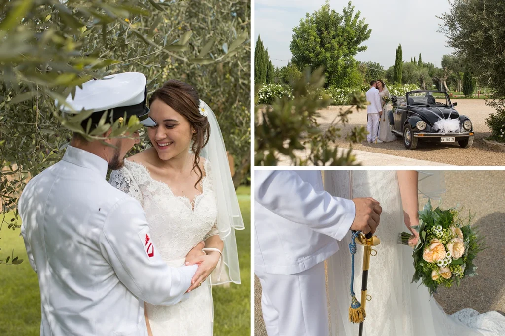 foto di matrimonio di una tenera coppia di sposi nel giardino della Masseria Pietrafitta a Foggia